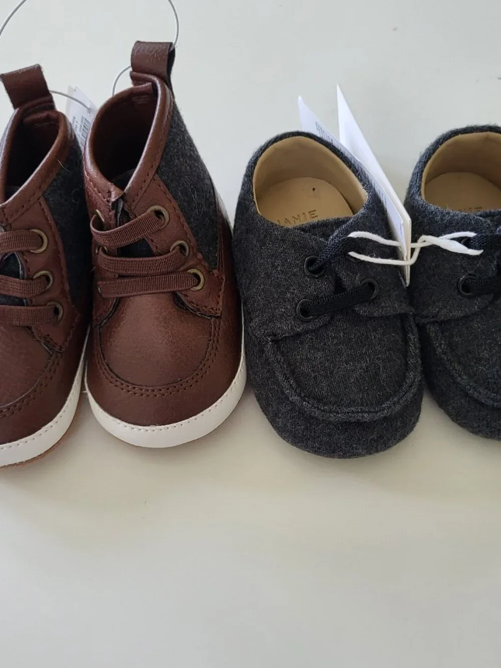 Set of Two (2) Baby Boy Shoes Size 3-6 Months Janie & Jack Loafer Old Navy Boots